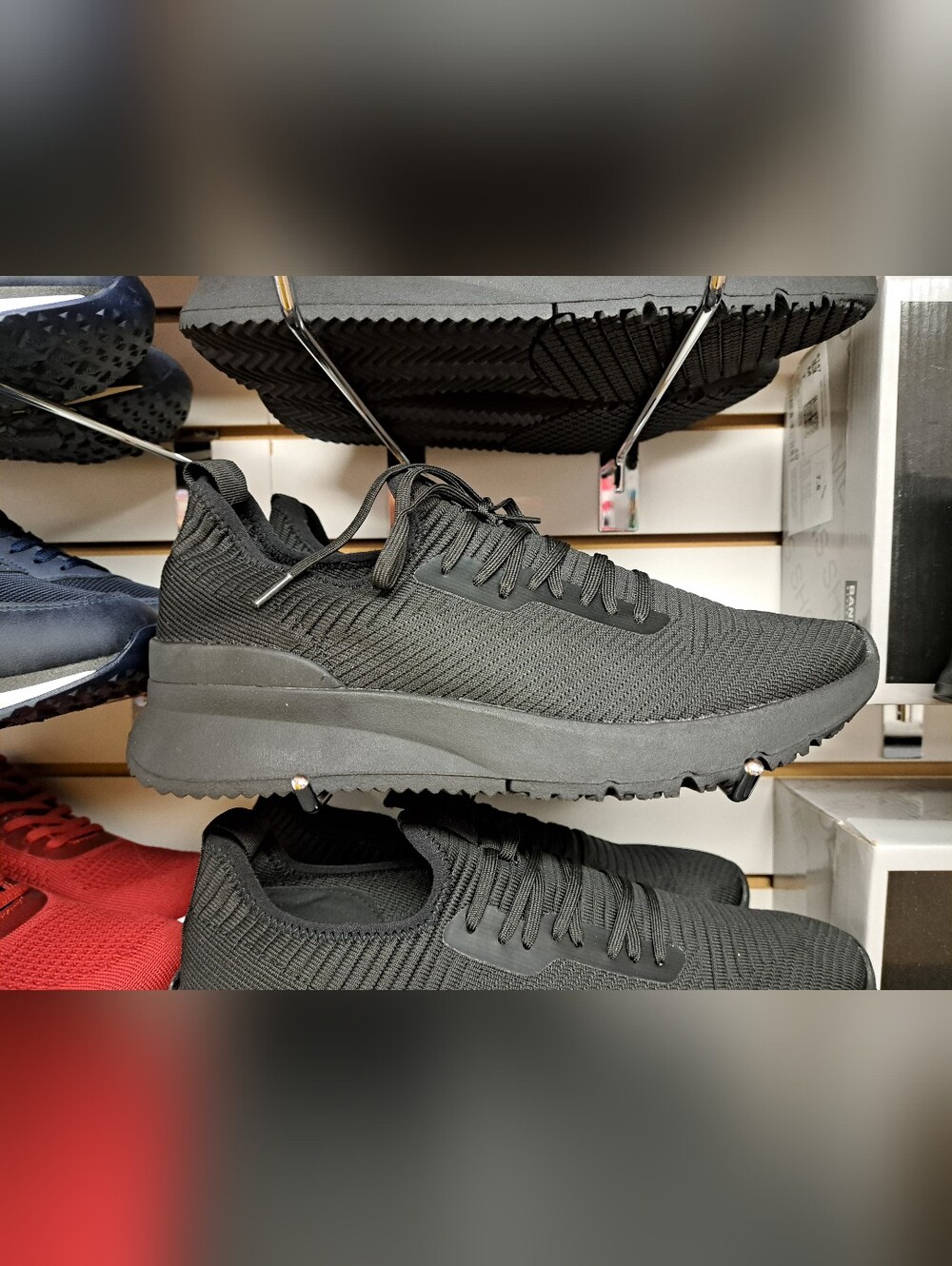 Steve Madden All-Black Knit Men's Athletic Sneakers
